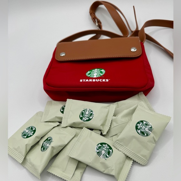 Starbucks Thailand Red Crossbody Mixed Nuts Bag - Picture 8 of 10